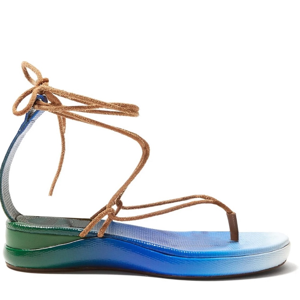 Chloe ombré degrade lizard effect sandals 38